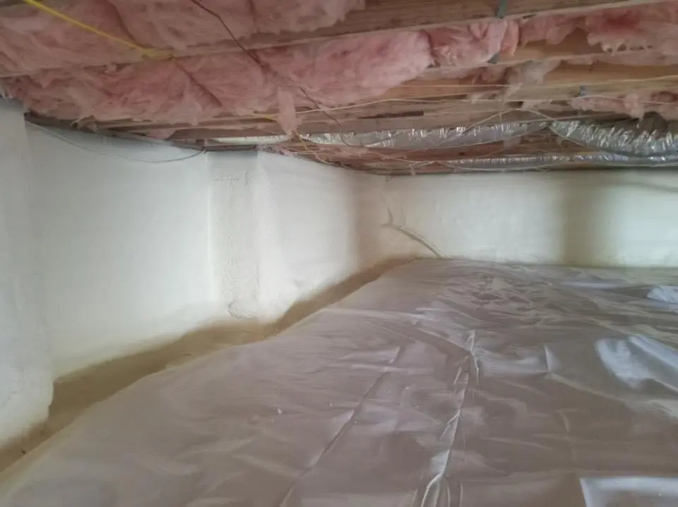Crawl space encapsulation with closed-cell spray foam for Spray Foam Roofing Repair in Clementon